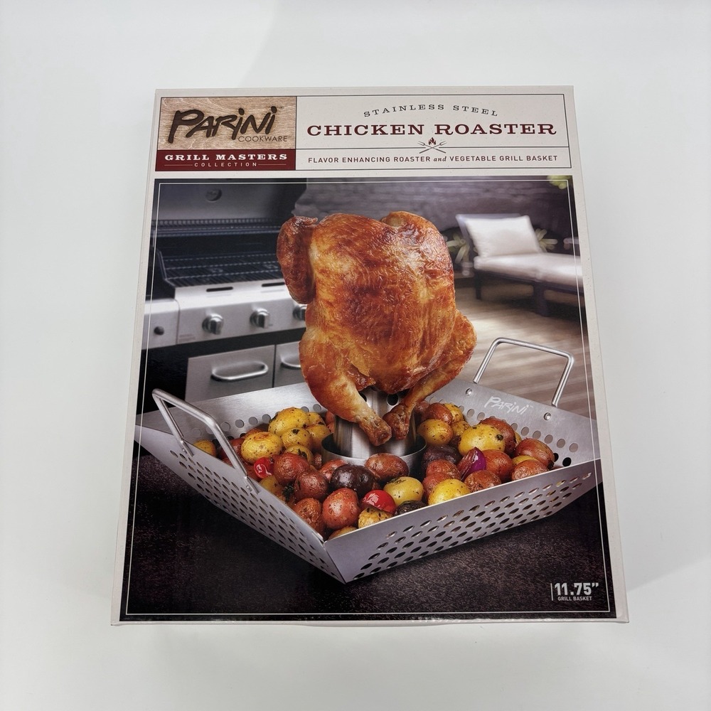 Panini Stainless Steel Chicken Roaster 11.75" Grill Basket